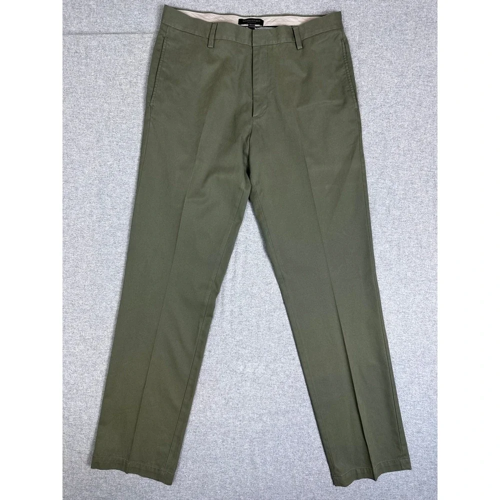 Banana Republic Gavin‎ Chino Pants Mens 32x34 Olive Green Excellent Straight Leg